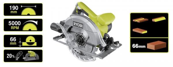 Ryobi pila kružna RCS1400-G(1400W,190x16mm)