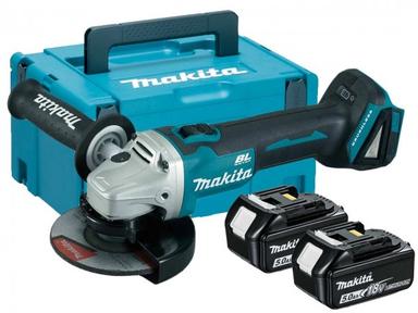 Makita aku brusilica DGA506RTJ (125mm,18V, BL,2x5Ah)