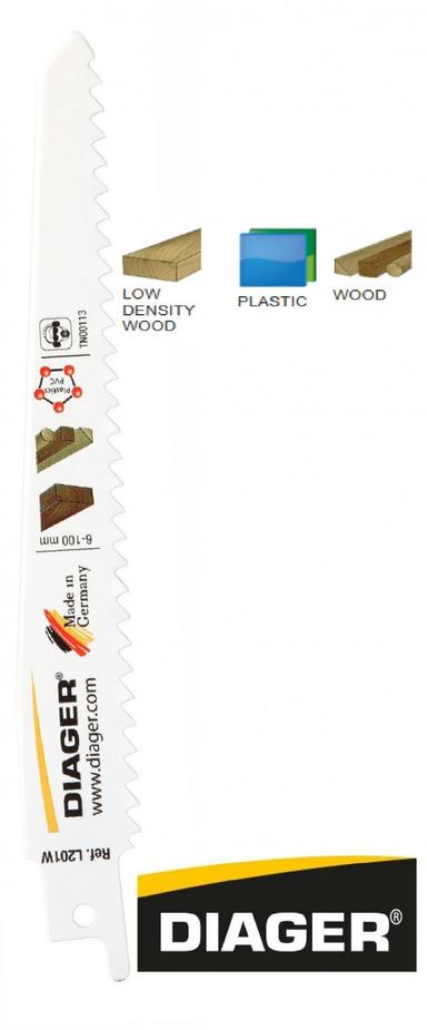 DIAGER list sabljaste pile-drvo,PVC 4,2x150mm 5/1 L201WL1505