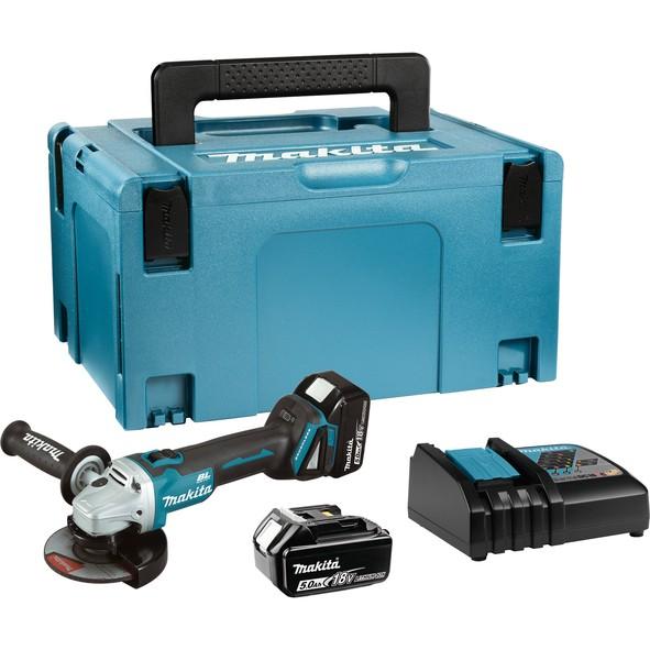 Makita aku brusilica DGA504RTJ(125mm,18V,Li-ion,2x5Ah)