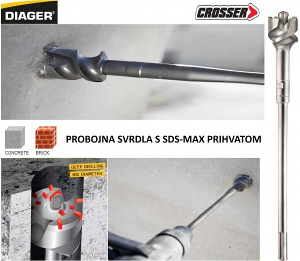 DIAGER svrdlo SDS-MAX - probijač 80x1125mm  165D80L0990