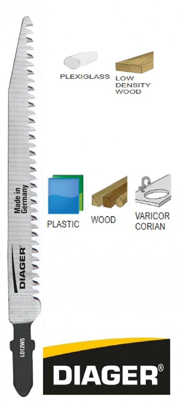 DIAGER list za ubodnu pilu - drvo,PVC 2,5x117mm 5/1  L012W5