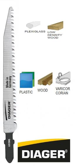 DIAGER list za ubodnu pilu - drvo,PVC 2,5x117mm 5/1  L012W5