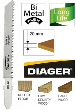 DIAGER list za ubodnu pilu Bi-metal-drvo 1,9x80mm 5/1 L000W5