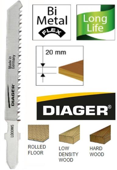 DIAGER list za ubodnu pilu Bi-metal-drvo 1,9x80mm 5/1 L000W5