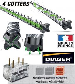 DIAGER svrdlo sds-plus 4G4 6x210mm  112D06L0210