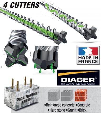 DIAGER svrdlo sds-plus 4G4 6x210mm  112D06L0210