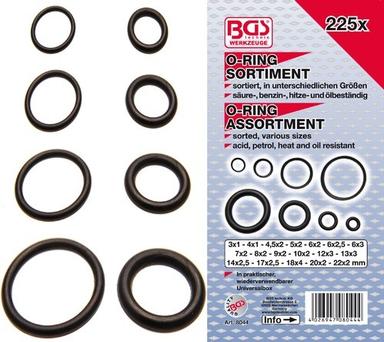 BGS set O-ring brtvi 3-22mm 225 kom   8044